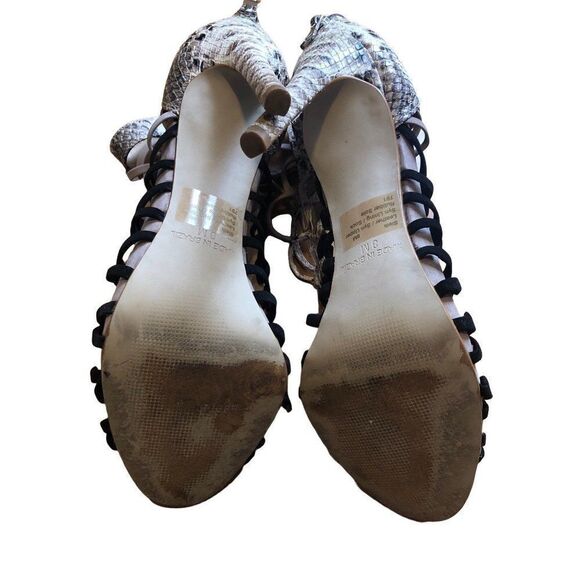 Steve Madden Sleik Snake Cage Heels Sandals Shoes Size 8M - Picture 2 of 4